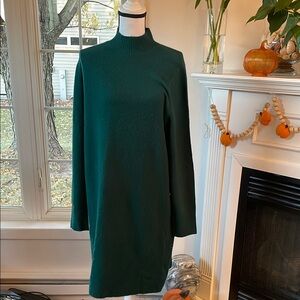 J. Crew Teal Long Sleeve Dress